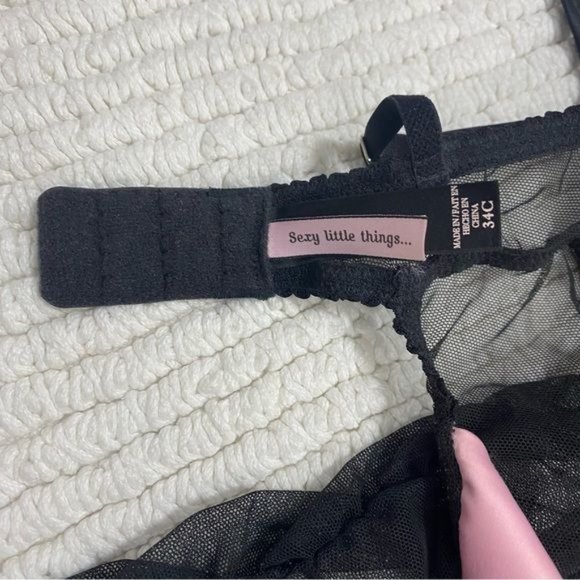 Victoria’s Secret Sexy Little Things Chemise Baby Doll Black Size 34‎ C - Picture 7 of 12